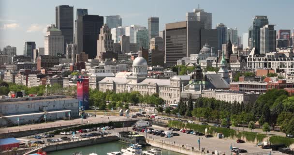 Montreal Quebec Kanada widok na panoramę miasta — Wideo stockowe