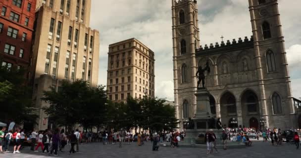 カナダ・ケベック州モントリオールのノートルダム大聖堂 — ストック動画