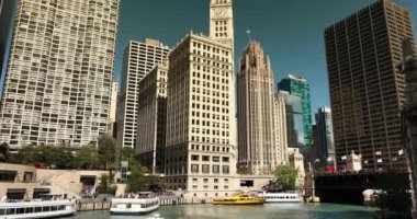 Chicago şehir merkezi Illinois DuSable Köprüsü