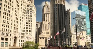 Chicago şehir merkezi Illinois DuSable Köprüsü