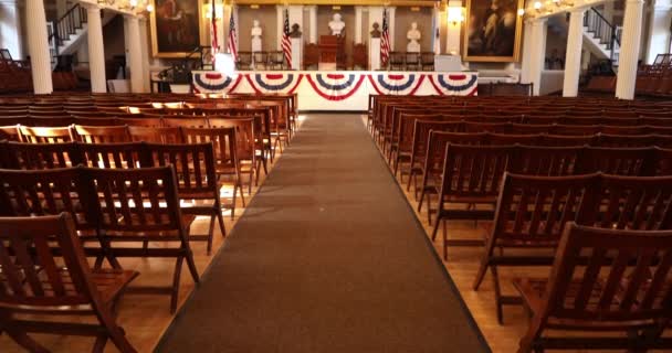 Faneuil Market Assembly Hall w Bostonie Massachusetts USA — Wideo stockowe