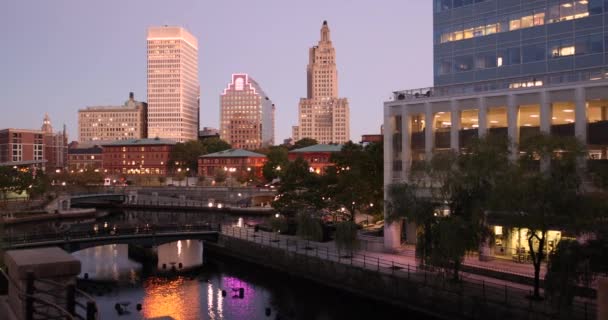 Centre-ville Providence Rhode Island vue sur la ville — Video