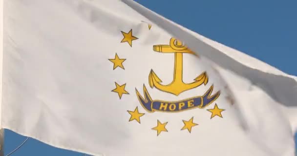 Rhode Island State flag — Stock video