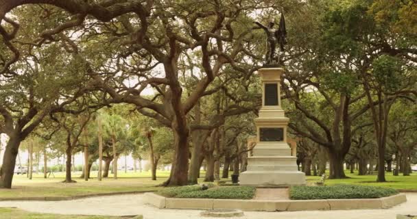 Památná socha Williama Moultrieho v Charlestonu SC — Stock video