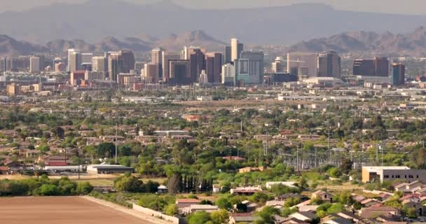 Phoenix e Scottsdale skyline città in Arizona Stati Uniti — Video Stock