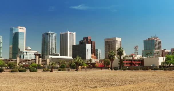 凤凰城亚利桑那州市中心的天际线 — 图库视频影像