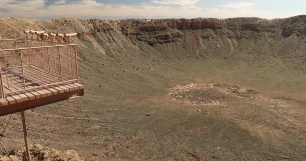 Craterul Meteor Reper Natural în Arizona Statele Unite ale Americii — Videoclip de stoc