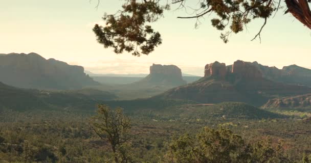 Naturskönt landskap med utsikt över Sedona Arizona USA — Stockvideo