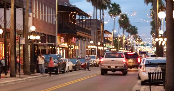 Ybor City w nocy w Tampa Florida USA — Wideo stockowe