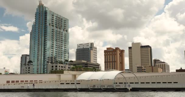 Tampa Floride États-Unis centre ville skyline le matin — Video