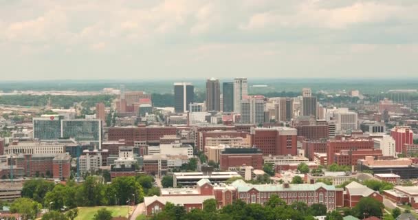 Vista del horizonte de la ciudad de Birmingham Alabama USA — Vídeos de Stock