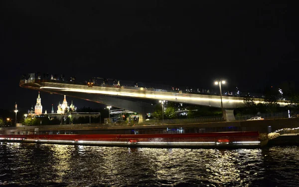 Floating Bridge Moscow — Stock Photo, Image