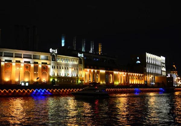 Paseo Nocturno Por Río Moscú —  Fotos de Stock