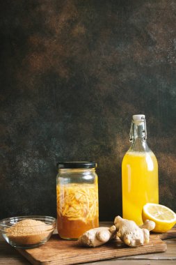 Bug - ev yapımı fermente probiyotik Soda, meyve ve zencefil organik içki zencefil.