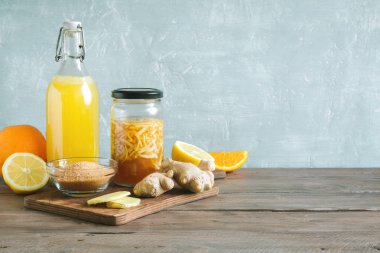 Bug - ev yapımı fermente probiyotik Soda, meyve ve zencefil organik içki zencefil.