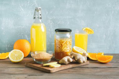 Bug - ev yapımı fermente probiyotik Soda, meyve ve zencefil organik içki zencefil.