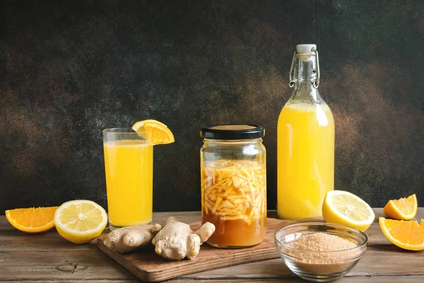 Bug - ev yapımı fermente probiyotik Soda, meyve ve zencefil organik içki zencefil.