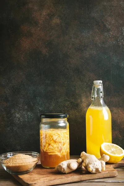 Bug - ev yapımı fermente probiyotik Soda, meyve ve zencefil organik içki zencefil.