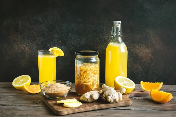 Bug - ev yapımı fermente probiyotik Soda, meyve ve zencefil organik içki zencefil.