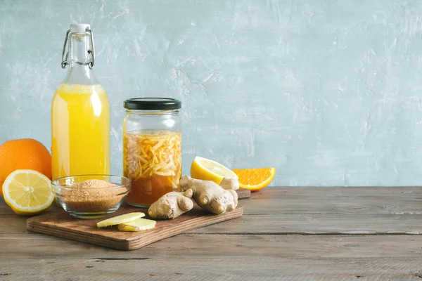 Bug - ev yapımı fermente probiyotik Soda, meyve ve zencefil organik içki zencefil.