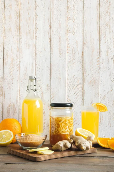 Bug - ev yapımı fermente probiyotik Soda, meyve ve zencefil organik içki zencefil.