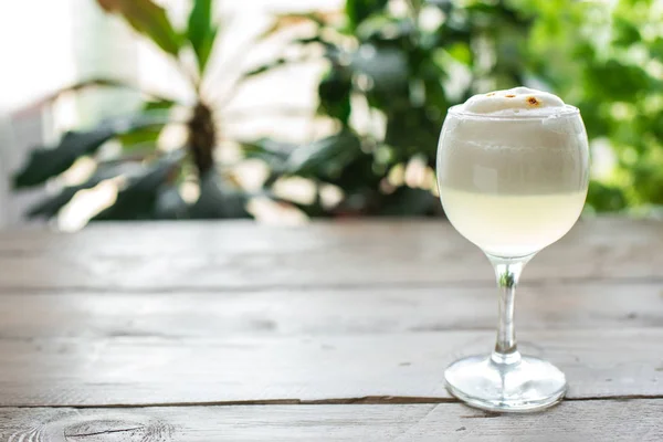 Pisco Sour Cocktail Bevanda Tradizionale Peruviana Messicana Cilena Liquore Acido — Foto Stock