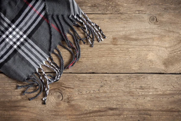 Ahşap arka plan, kopya alanı üzerinde Vintage kareli ekose.