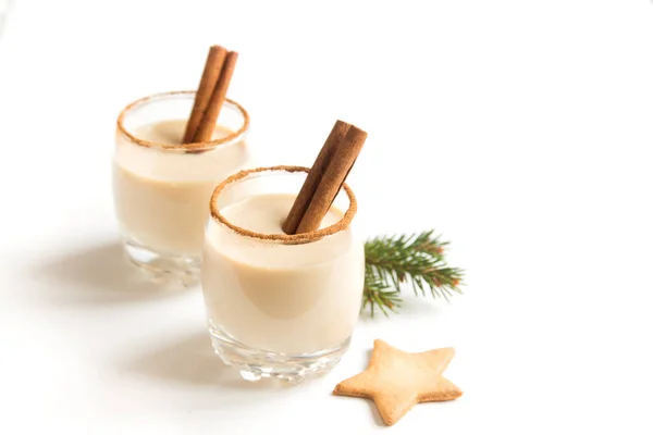 Huevo Con Canela Nuez Moscada Para Las Vacaciones Navidad Invierno — Foto de Stock