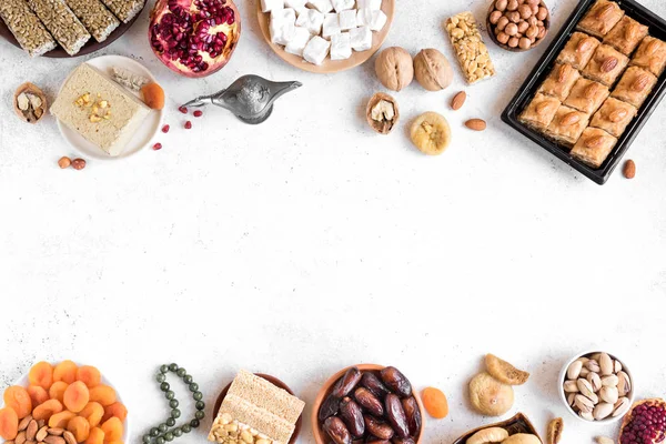 Conjunto de dulces de Oriente Medio . — Foto de Stock