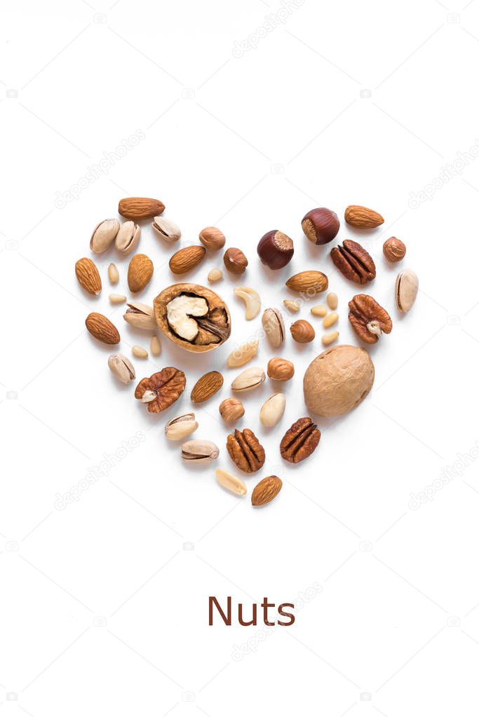 Nuts in shape of Heart