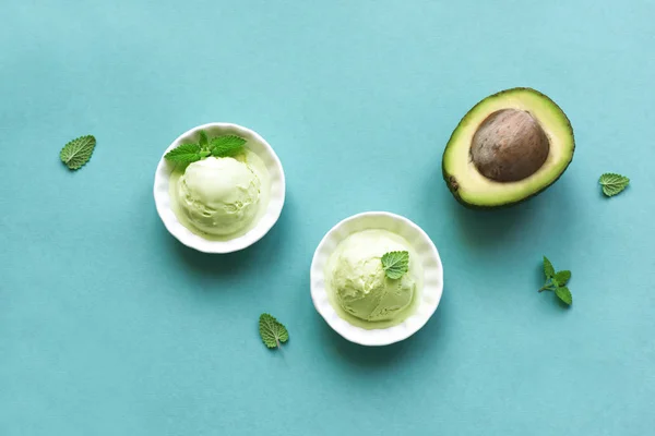 Avocado Ice Cream — Stock Photo, Image