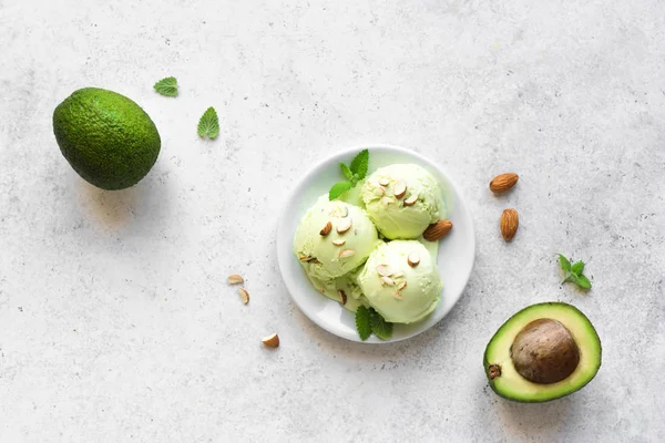 Avocado Ice Cream — Stock Photo, Image