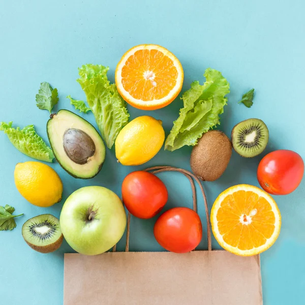 Compras de alimentos saudáveis — Fotografia de Stock