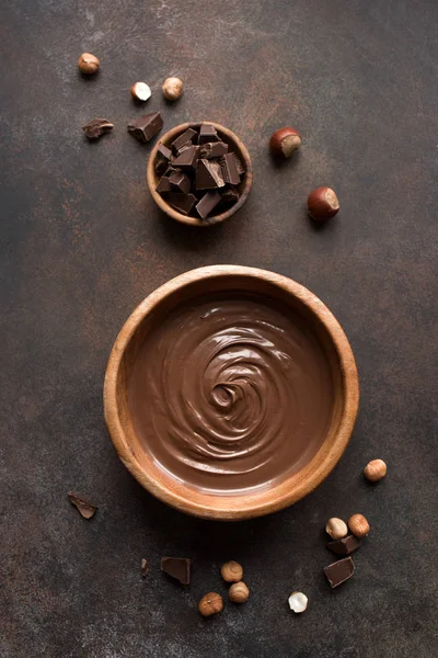 Choklad hasselnöt sprida — Stockfoto