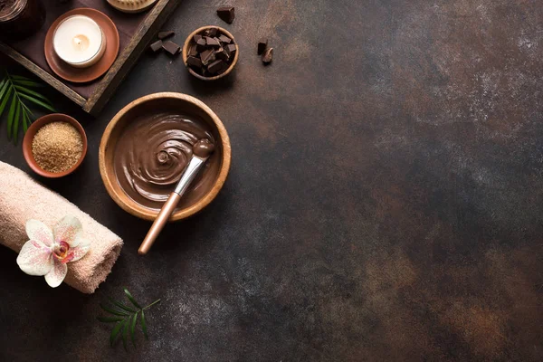 Chocolade spa set — Stockfoto