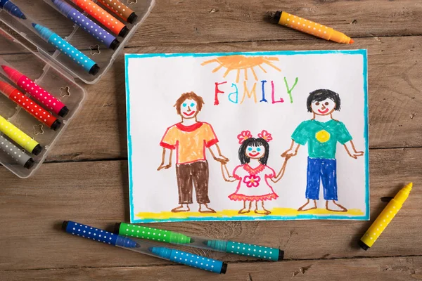 LGBT family drawing — Stock Photo, Image