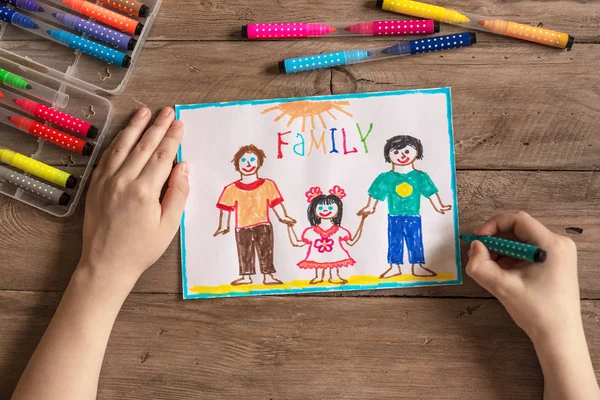 LGBT family drawing — Stock Photo, Image