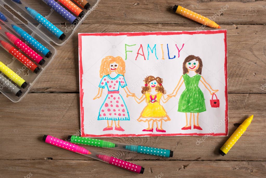 LGBT family drawing