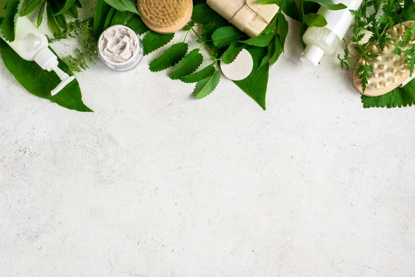 Natural skincare and leaves