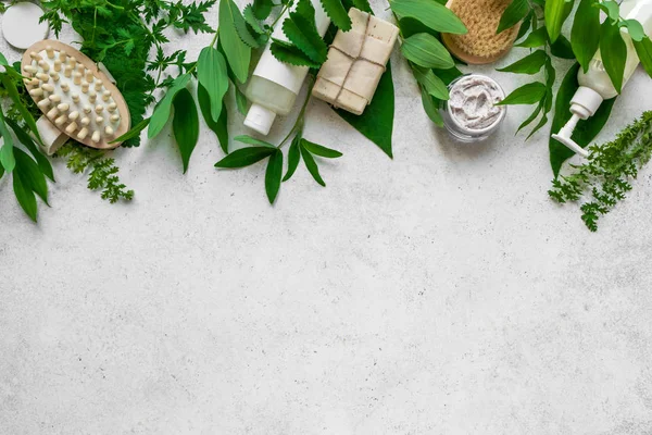 Natural skincare and leaves