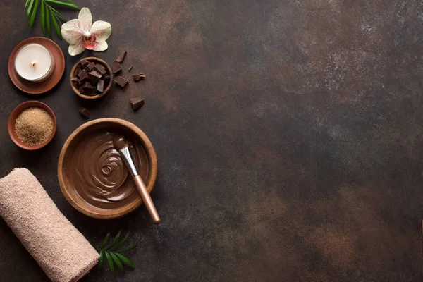 Chocolade spa set — Stockfoto