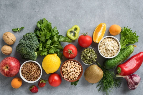 Alimentos veganos saudáveis — Fotografia de Stock