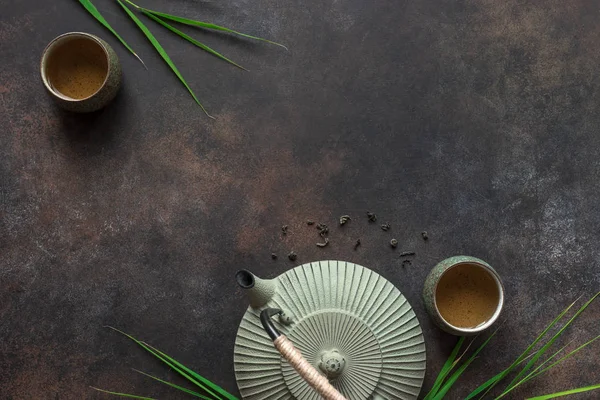 Conjunto de chá verde — Fotografia de Stock