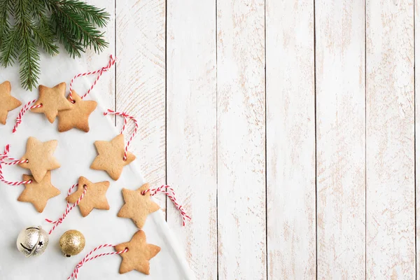 Biscuits en forme d'étoile de Noël — Photo