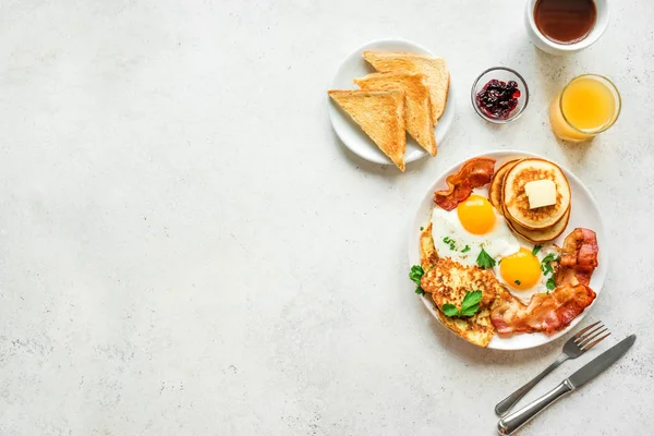 全美式早餐 — 图库照片