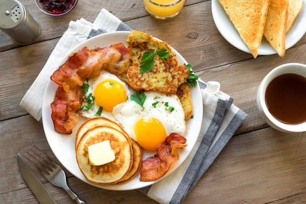 Full American Breakfast — Stock Photo, Image