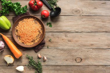 Mercimek çorbası malzemeler