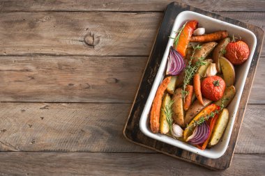 fırın kavrulmuş sebzeler