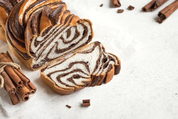 Canela Babka o pan Brioche — Foto de Stock