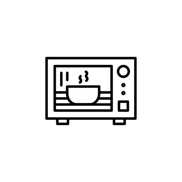 Four Micro Ondes Avec Gâteau Intérieur Icône Appareils Cuisine Pour — Image vectorielle